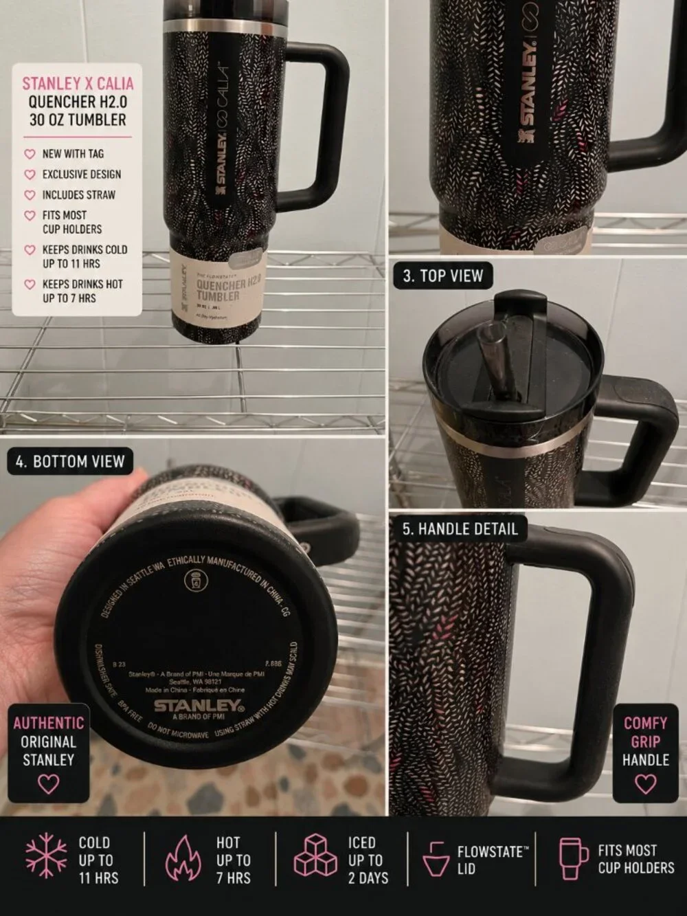🖤 Stanley x CALIA Exclusive Collection Quencher H2.0 Tumbler 🖤 - Picture 4 of 4